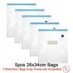 Reusable Vacuum Food Storage Zipper Bags Set Electric Handheld Vacuum Sealer Pump Sous Vide Bags USB Rechargeable BPA Free - Image 8