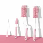 Silicone Bottle Cleaning Brush Baby Pacifier Straw Scrubber Small Brush 360 Degree Glass Cup Washing Kitchen Cleaning Tool Set - Image 14