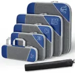 6PCS Travel Compressed Packing Cubes Storage Organizer Set With Shoe Bag Mesh Visual Luggage Portable Lightweight Suitcase Bag - Image 13