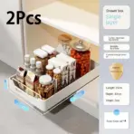 New Kitchen Storage Rack with Slide Rails Pull-out Kitchen Drawer Type Storage Tray Spice Box Storage Shelf Cabinets Organizer - Image 25
