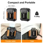 HOMFISH Personal Belt Clip Fan Portable Power Bank Flashlight Wearable Fan Hanging Neck Fan for Outdoor Works Hiking Camping - Image 5