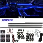 18IN1 Full Color Streamer Car Ambient Lights RGB 64 Color Universal LED Interior Hidden Acrylic Strip Symphony Atmosphere Lamp - Image 7