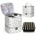 The new nail polish Portable bag Double layer nail polish storage bag can hold 30 bottles of makeup bag storage bag - Image 4