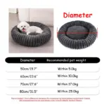 40-90cm 6 Sizes Round Pet Bed for Large Dog Bed Super Soft Cat Bed Plush Dog House for Medium Dog House Winter Warm Sleeping - Image 14