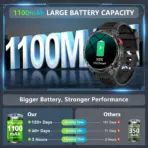 2026 New T-Rex3 Pro 1100mAh Battery Smart Watch GPS path 5ATM Waterproof Sports Run tracker Outdoors Compass Military Smartwatch - Image 3