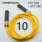 SUPER HARD PVC HARDNESS 90A for above temperature 30℃ 86°F 10mm 450 grams heavy wood handle jump skip rope with ball bearing - Image 2