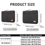 Protective Laptop Sleeve Case for 13.3 14 15.6 16 Inch New MacBook Pro M3 Max M2 M1 Slim Carrying Laptop Bag Men Women - Image 2