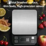 3/5/10kg 0.1g Digital Electronic Kitchen Scale LCD Display Fully Waterproof Stainless Steel Measuring Weighing Baking Tool - Image 2