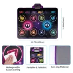 Kids Electronic Dance Mat Dancing Blanket Double Players Mode with 9 Levels Kid Floor Music Blanket Educational Toys Kids Gifts - Image 5