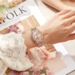 OLEVS Original Diamond Watch for Women Fashion Elegant Stainless Steel Waterproof Quartz Wristwatch Luxury Ladies Dress Watches - Image 6