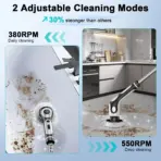 HOMEFISH Multifunctional Electric Cleaning Brush Voice Rechargeable Smart Rotary Cleaning Brush Kitchen Cleaning Brush - Image 4