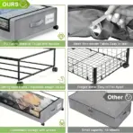 Space-Saving Under Bed Lockers Pull Out Storage with Wheels & Lids Fits Shoes Clothes Ideal for Dorm Bedrooms Storage Box - Image 3