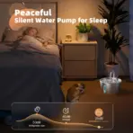 ZYFeeder 2.2L Automatic Water Fountain Stainless Steel Pet Water Feeder Cat/Dog Drink Bowl Water Dispenser Silent With Window - Image 4