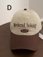 1 unisex all season fashionable pure cotton retro letter WEEKEND HOLIDAY baseball cap - Image 4