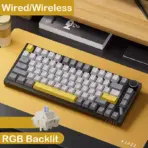 AJAZZ AK820/AK820 Pro Mechanical Gaming Keyboard Tri-Mode Bluetooth 5.1 Wireless Wired Knob Hot Swap Gasket Custom Keyboard - Image 9