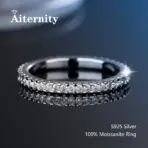 100% Pass Diamond Tester Pen Moissanite Ring Matching Wedding Diamond Band for Women 925 Sterling Silver Female Single Tail Ring - Image 7