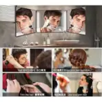 LED Mirror  Trifold Self Haircut Mirror With Light Adjustable Height 3 Way Self Haircut Mirror Hd Glass 3 Way Mirror LED Lights - Image 4