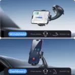 Joyroom Car Phone Holder Mount Car Strong Suction Hands-Free Universal Cell Phone Stand For Dashboard/Windshield 360° Rotation - Image 3