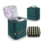 The new nail polish Portable bag Double layer nail polish storage bag can hold 30 bottles of makeup bag storage bag - Image 2