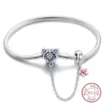 Bracelet Silver 925 Original 17-20CM Star Moon Sun Four Leaf Clover Green Zircon Bracelets Fit DIY Charms Birthday Jewelry Gifts - Image 55