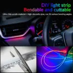 18IN1 Full Color Streamer Car Ambient Lights RGB 64 Color Universal LED Interior Hidden Acrylic Strip Symphony Atmosphere Lamp - Image 3