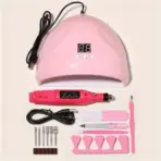 LINMANDA Professional USB Electric Nail Drill Polish File Kit with UV LED Nail Lamp Gel Manicure Dryer Lamp Acrylic Starter Set - Image 13