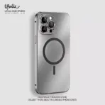 Aluminum Metal Frame Magnetic Case For iPhone 13 12 14 15 16 17 18 Pro Max For Magsafe Wireless Charging Lens Film PC Back Panel