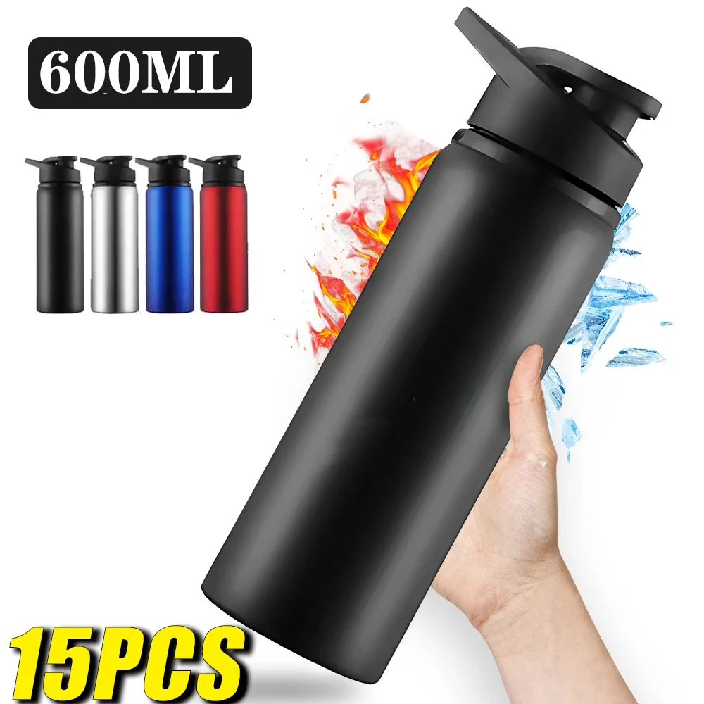 Sb234cb5dc3b841368b79843a337fa8d8W.webp 1-15PCS Portable Stainless Steel Bicycle Water Bottle Straight Drinking Outdoors Sports Travel Kettle Metal Water Bottle - Image 1