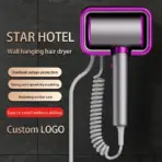 HOMEFISH Hotel-exclusive hairdryer, wall-mounted high-power electric blow dryer, no-drill bathroom flashlight - Image 8