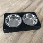 BOOTEELY Elevated Dog Feeder Bowls Adjustable Raised Stand with Double Stainless Steel Food Water Bowls Small Medium Large Dogs - Image 2