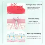 Electric 4 in1 silicone Blackhead Exfoliating Skin Tightening Massage Home Spa Face Cleaner Care Cleansing face brush cleanser - Image 3