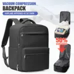 Men Vacuum Compression Backpack 15.6in Laptop Backpack Expand Hiking Vacuum Travel Backpack, Ryanair Backpack 40x30x20 Cabin Bag - Image 11