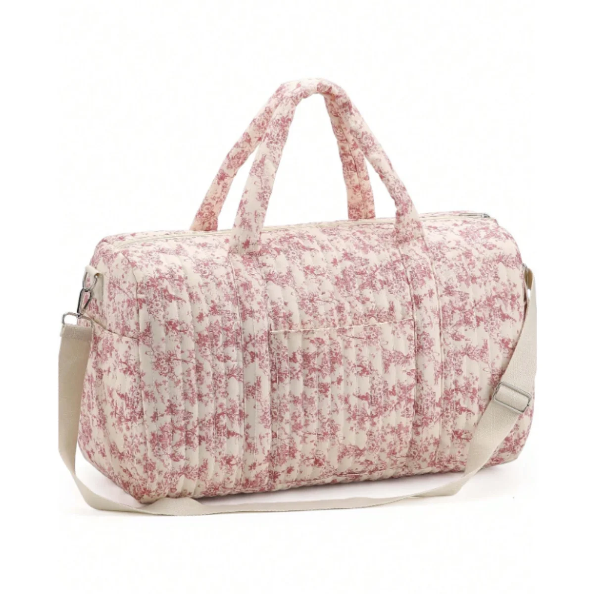 Sb4feedbbff7a462aa79dc3c4abe97bffu.webp Large Capacity Mommy Bag Travel Tote Bag for Women Baby Diaper Bag Floral Print Multifunctional Crossbody Bag - Image 1