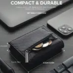 Men's Wallet with Zipper Coin Purse Automatic Pop-up Metal Credit Card Holder Minimalist RFID Blocking Business Card Wallet Idea - Image 4