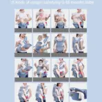 Newborn Ergonomic Baby Carrier Backpack Infant Baby Hipseat Carrier Front Facing Ergonomic Kangaroo Baby Wrap Sling Travel - Image 3