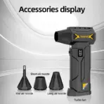580000 RPM Powerful Turbo Blower, Cordless Vacuum Cleaner, Electric Snow Blower, 380g Blowing Force, LED Lighting, Car Cleaning - Image 8