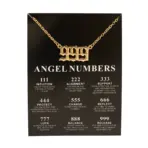 New Angel Number 777 Necklace For Women 111 222 333 444 555 666 888 999 Pendant Gold Color Chain Female Jewelry With Card - Image 3