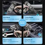Car Vacuum Cleaner Wireless 95000PA Strong Suction Vacuum Cleaner Portable Handheld Vacuum Cleaner Blower 2in1 for Car Home - Image 5