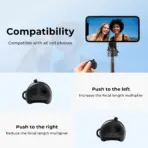 Magnetic Phone Holder 360° Rotation Pocket Selfie Stick With Bluetooth Remote Adjustable Desktop Stand for Live Streaming - Image 6