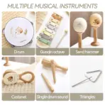 Musical Instruments Montessori Music Baby 0 12 Months Toys Drum Xylophone Kids Early Educational Wooden Instruments Baby Toys - Image 3