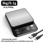 3/5/10kg 0.1g Digital Electronic Kitchen Scale LCD Display Fully Waterproof Stainless Steel Measuring Weighing Baking Tool - Image 7