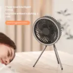 HOMEFISH Portable Rechargeable Camping Fan 4000mAh 10000mAh Wireless Ceiling Desktop Fan with Power Bank LED Light - Image 5