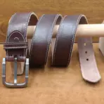 Natural cowhide belt for men's hard metal buckle soft original cowhide mens leather belt unique texture real leather jeans belt - Image 11