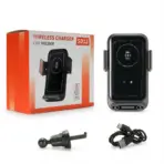 Car Phone Charger Phone Holder 15W Wireless & Wired Charger Auto Sensing One-Touch Release and Rotation Qi FCC ROHS Certified - Image 7