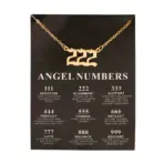 New Angel Number 777 Necklace For Women 111 222 333 444 555 666 888 999 Pendant Gold Color Chain Female Jewelry With Card - Image 2