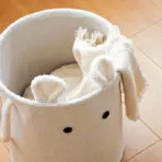 Lambs Wool Laundry Basket Toys Snacks Storage Organizer Handheld Dirty Laundry Basket Plush  Laundry Basket Sundries Organizer - Image 5