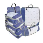 6PCS Travel Compressed Packing Cubes Storage Organizer Set With Shoe Bag Mesh Visual Luggage Portable Lightweight Suitcase Bag - Image 17