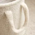 Lambs Wool Laundry Basket Toys Snacks Storage Organizer Handheld Dirty Laundry Basket Plush  Laundry Basket Sundries Organizer - Image 6