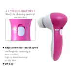 2026 5-in-1 Electric Facial Cleaner Face Cleansing Brush Spa Skin Care Massager Battery-Powered (Battery Not Included) - Image 6
