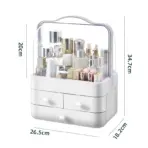 1pc Cosmetics Storage Box, Dust‑Proof Desktop Makeup Organizer with Drawer for Skin Care Products Household Vanity Storage - Image 3